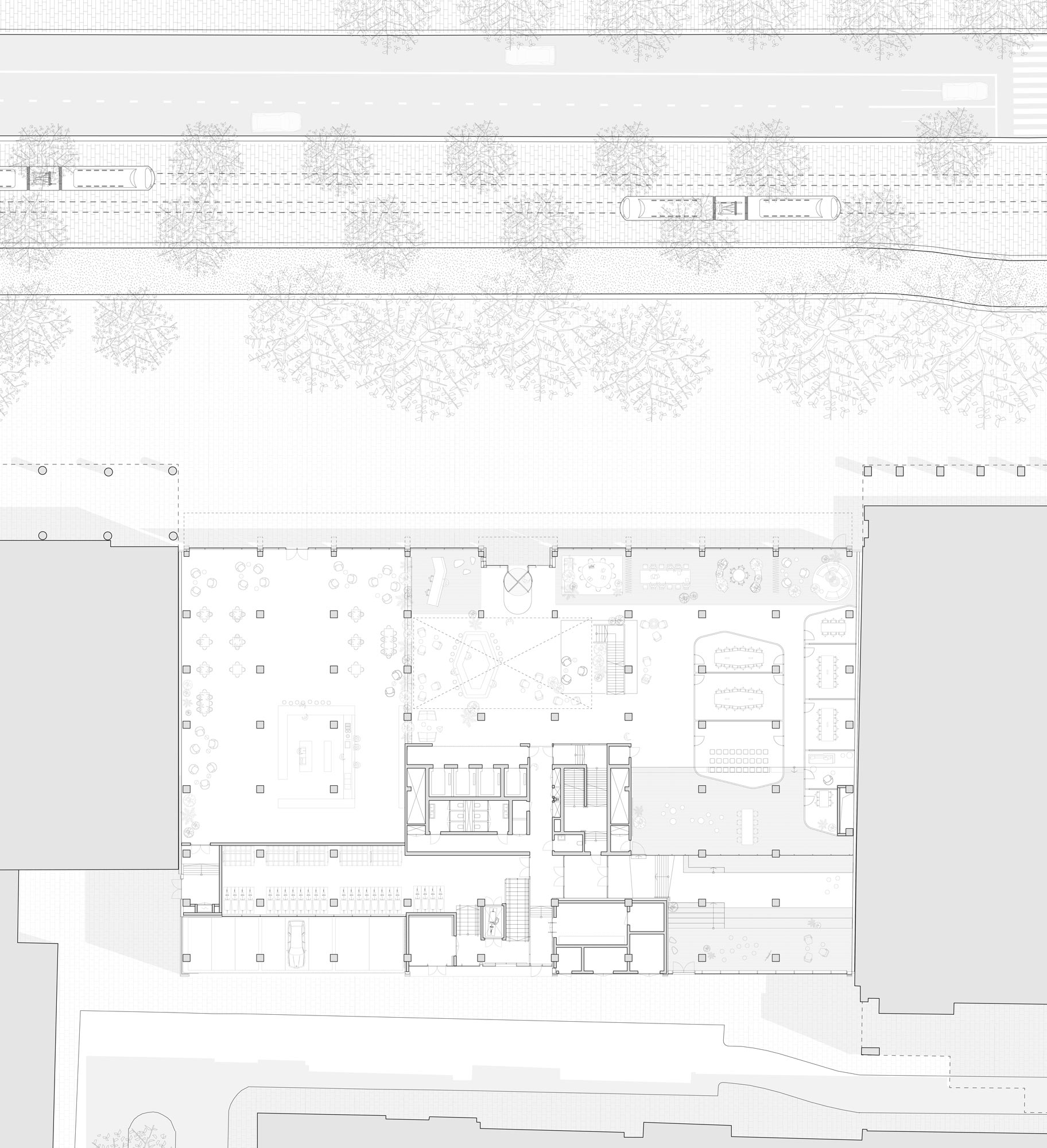 Ground floor plan of EDGE Coolsingel